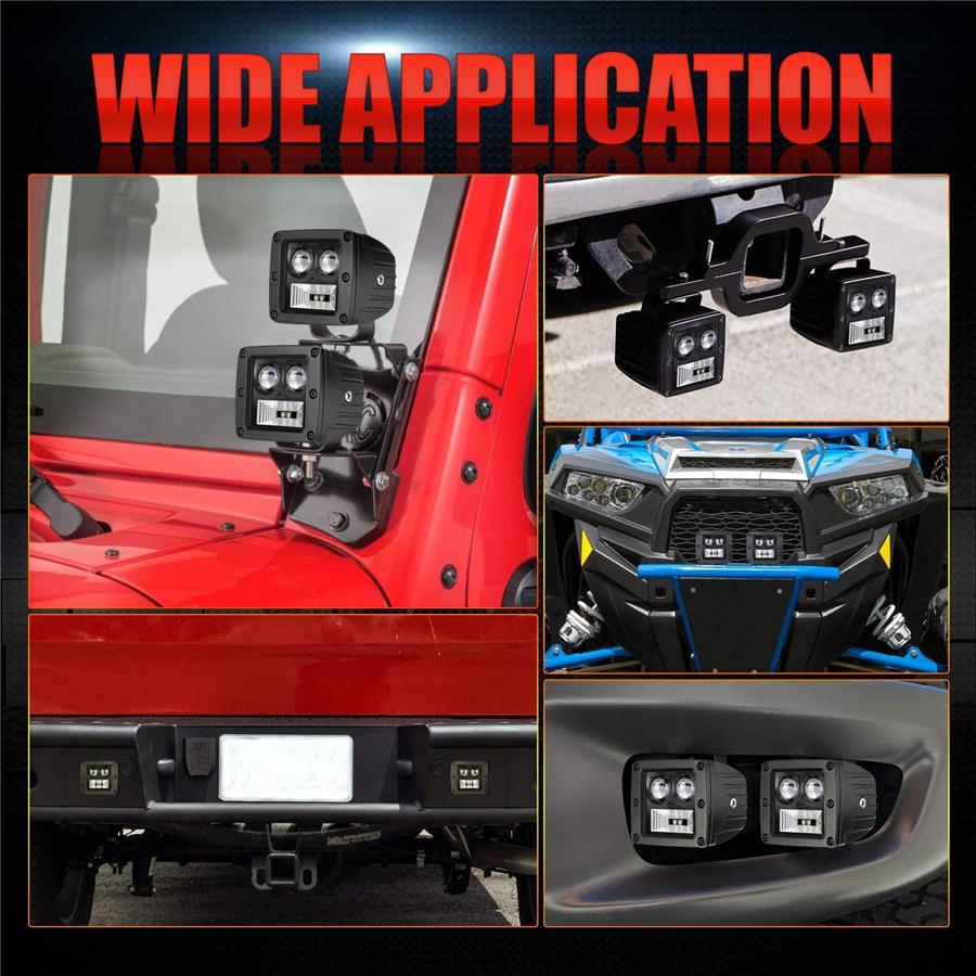 2 шт. 128 Вт 12800 лм CREE светодиодные фары-поды 3 дюйма Внедорожные фары Светодиодные фары для вождения