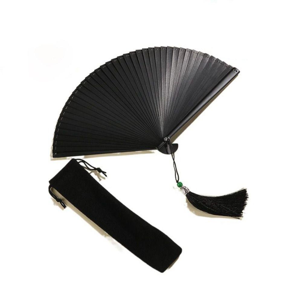 Small 1Pcs Dance Props Classical Handmade Folding Bamboo Fan Ornament Dance Fan Kimono Fan