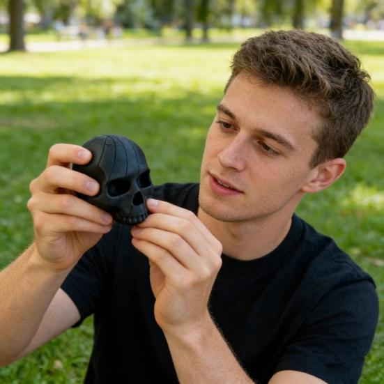 3D-печатный череп Спиральная сенсорная игрушка-антистресс Мини-гибкий череп Игрушка для снятия стресса для взрослых Детей Офис Дом Настольный декор