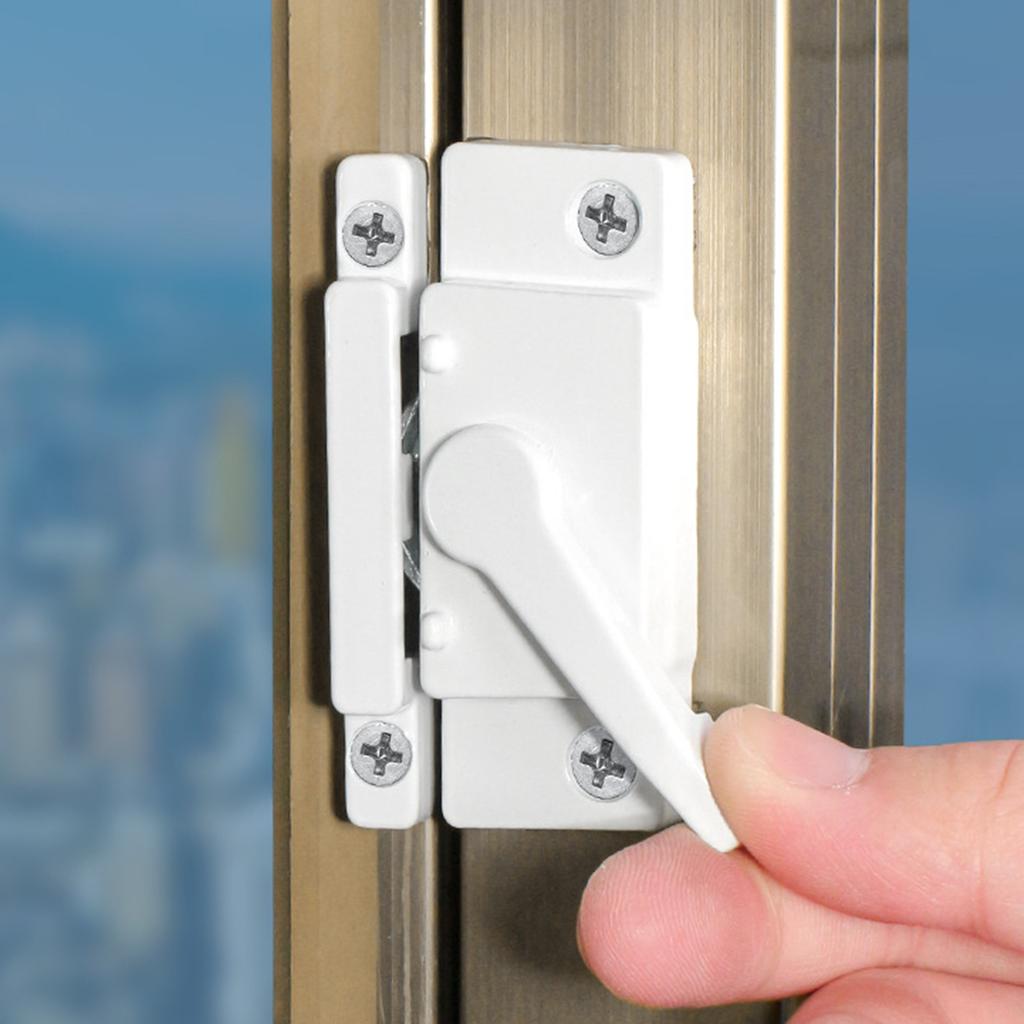 Crescent Lock with Screws Zinc Alloy Sash Lock Sliding Window Latch Fittings for Vertical and Horizontal Sliding Window