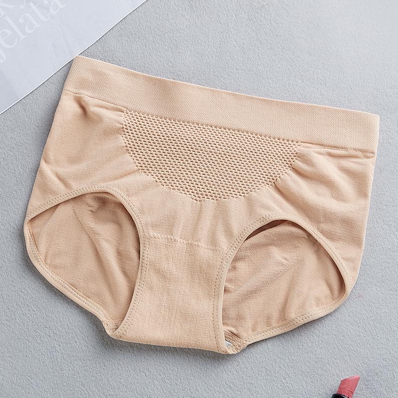 Дышащее бесшовное нижнее белье для женщин, треугольное женское нижнее белье со средней талией