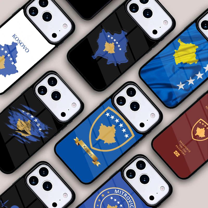 Чехол для телефона с флагом Косово для iPhone 17 16e 15 14 13 12 11 Pro Max Air Mini Мягкий защитный чехол