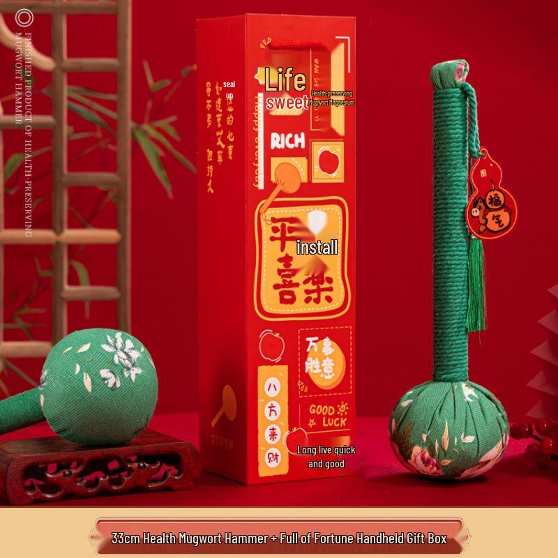 Year of the Horse Health Preservation Mugwort Hammer: Ideal New Year or Spring Festival Gift for Clients and Employees.