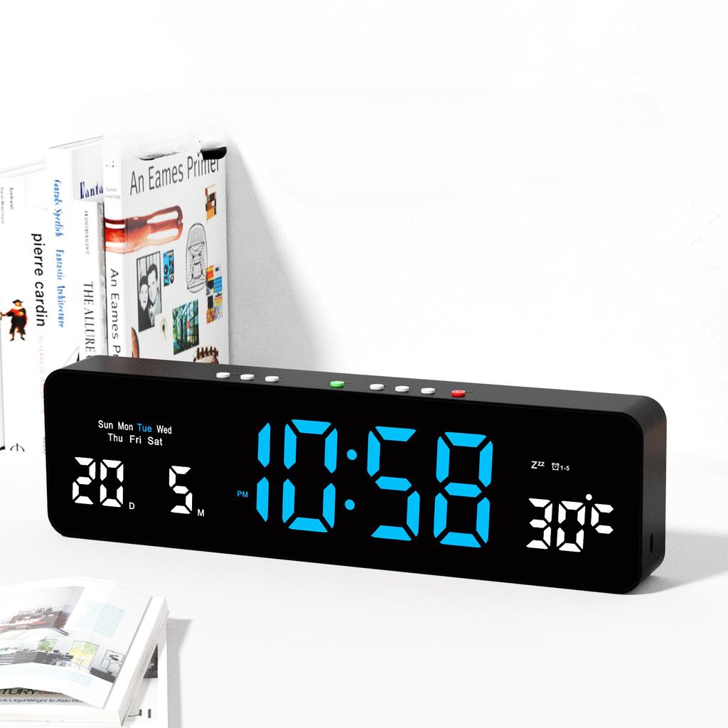 Интеллектуальные светодиодные электронные часы Креативные многофункциональные электронные часы с большим экраном для гостиной Простые настенные часы