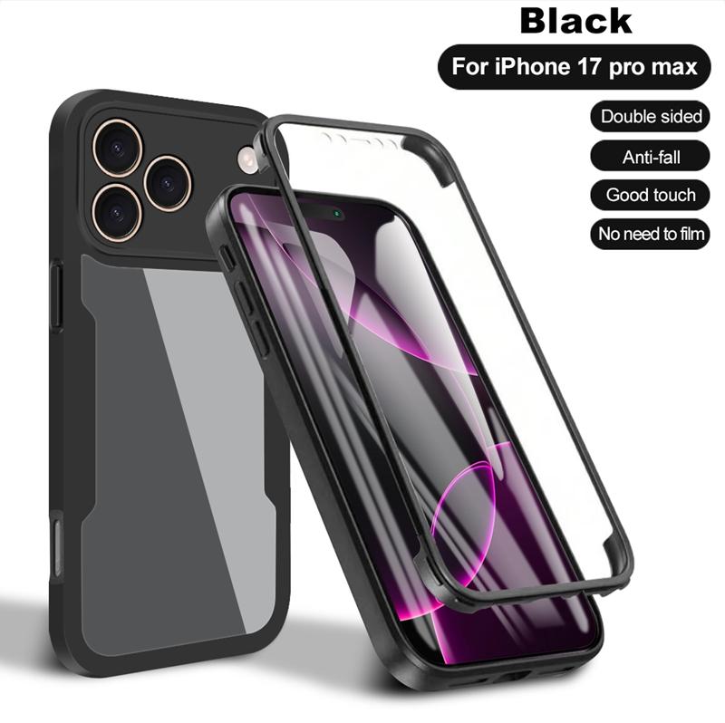 Прозрачный чехол с полной защитой корпуса 360 для iPhone 17 Pro Max iphone17 Air 5G, противоударный бампер для переднего экрана