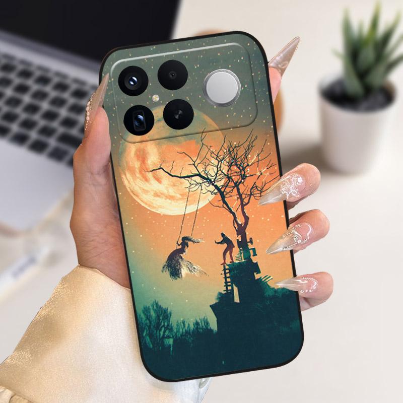 Для POCO F8 Ultra Чехол Модный Ударопрочный Чехол для Телефона Силиконовый Мягкий TPU Бампер Для Xiaomi POCO F8Ultra Чехол Fundas Мультяшный Capa
