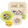 Skater Baby Tableware Lunch Plate for Children Antibacterial Plastic 470ml Dinosaur Picture XP7AG-A