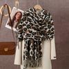 Autumn and Winter Leopard Print Scarves with Tassel Printed Imation Cashmere Tippet Sunscreen Hijab