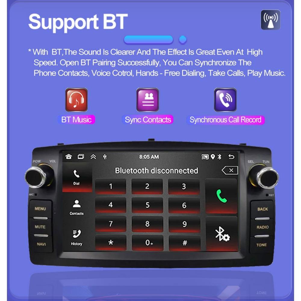 Автомобильный мультимедийный стереоплеер на базе Android, радио, видео Carplay для Toyota Corolla E120 2000-2006 BYD F3, GPS, WIFI, Android Auto, 2 + 32 ГБ