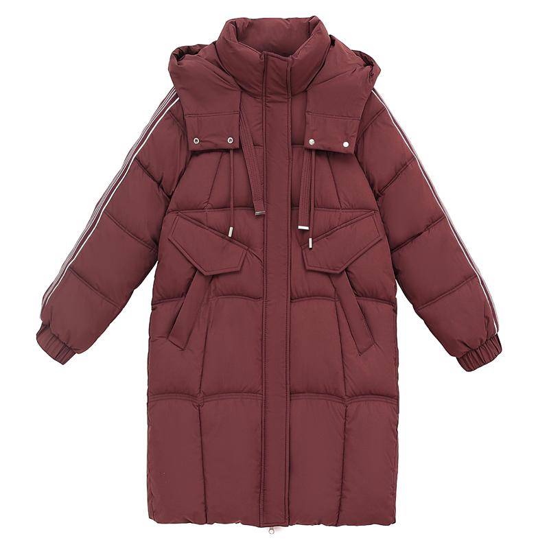 Fashion Women Winter Long Coats Elegant Thick Warm Parkas Hooded Loose Outerwears Lady Jackets