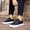 Мужская обувь, черная искусственная кожа, осень 2023, повседневные кроссовки для свадьбы и офиса, модные ортопедические кроссовки без запаха, CH015