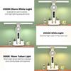Rechargeable LED Clock Dimmable Desk Lamp Rotating Foldable Desktop Reading Night Light Eye Protection New USB