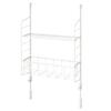HEIAN SHINDO SPLUCE Tension Kitchen Rack, Slim Pole Rack with Mesh Set M, White, Height 70-105cm, Width 39.5cm, SPL-4, Heian Shindo Kogyo