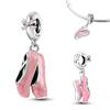 925 Silver Ballet Shoes Charms Beads Fit Bracelet Diy Pendants Jewelry Gift For Women