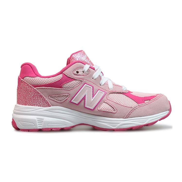 New Balance NB 990 V3 Дышащие Универсальные Амортизирующие Нескользящие Прочные Повседневные Кроссовки Детские Розовые KJ990CEG