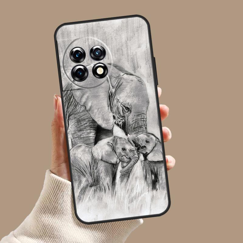 Милый чехол-слоник для OnePlus Nord CE 3 Lite CE4 2 2T N10 N20 N30 OnePlus 12 11 9 10 Pro 8T 10T 12R