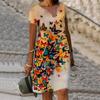 Летнее модное платье с v-образным вырезом женское платье с коротким рукавом Orange Dream с принтом летающих бабочек свободное повседневное платье для женщин