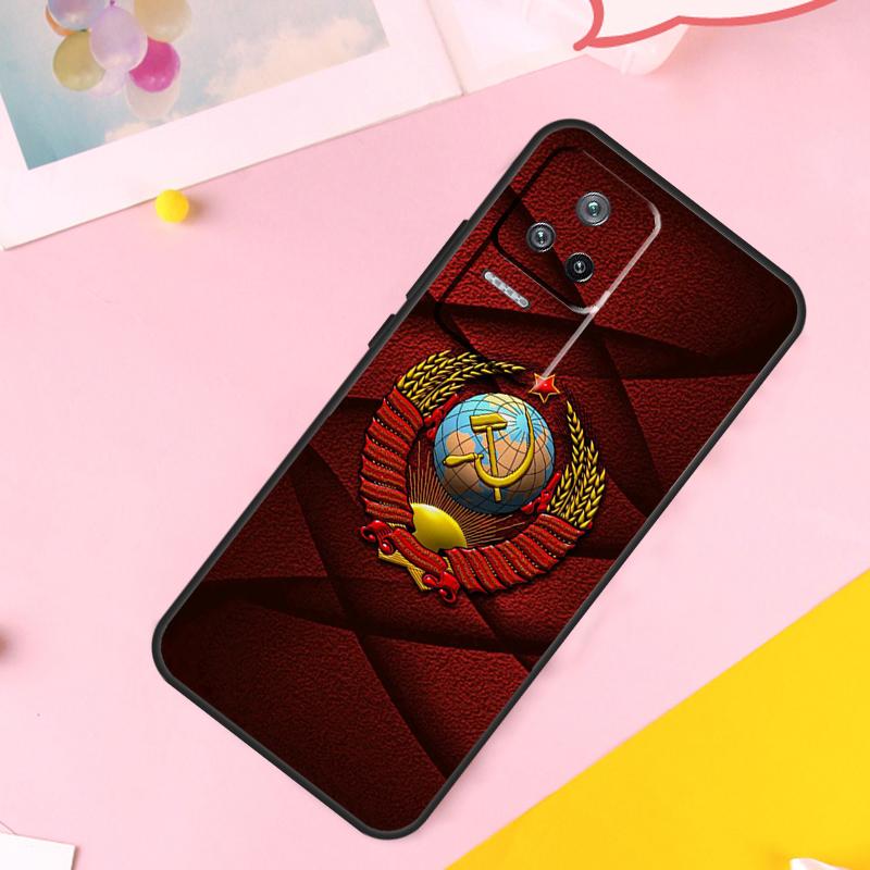 Coat Of Arms Russian CCCP Flag Case For Xiaomi 11T 12T Pro 11 12 13 Lite 12X POCO F5 X3 X5 Pro M4 M5s F3 F4 X4 GT Cover