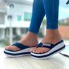 Fashion Sponge Women Slippers Summer Fashion Rhinestone Pinch Toe Ladies Flip-flops Outdoor Wedges Platform Slippers Beach Female Shoes