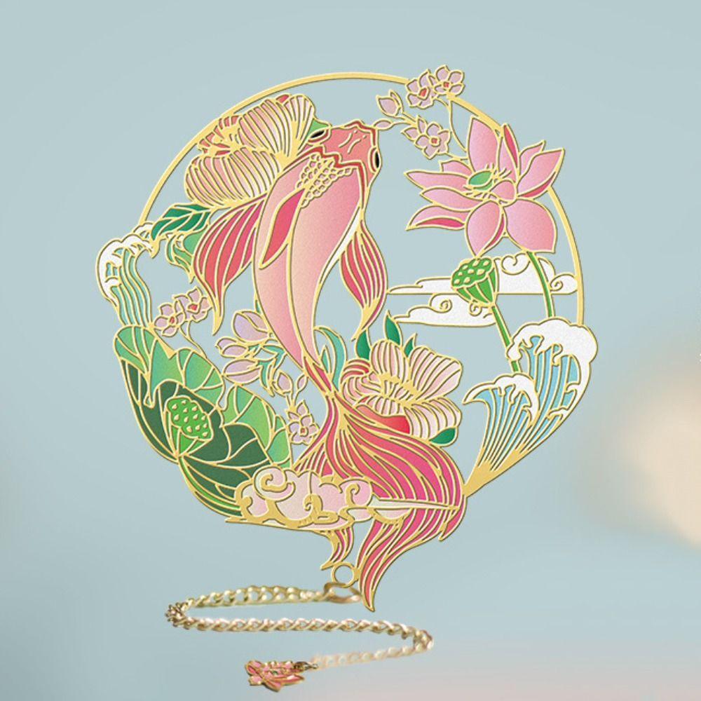 Закладка в китайском стиле с драконом и кошкой, маркер для страницы книги, металлический зажим для книги, украшение для дневника