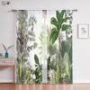 Юго-Восточная Азия Тропический лес Зеленый занавес Банановый лист Пасторальный Натуральный Ins Ветрозащитный Карманный Карман Легко стирать Шторы