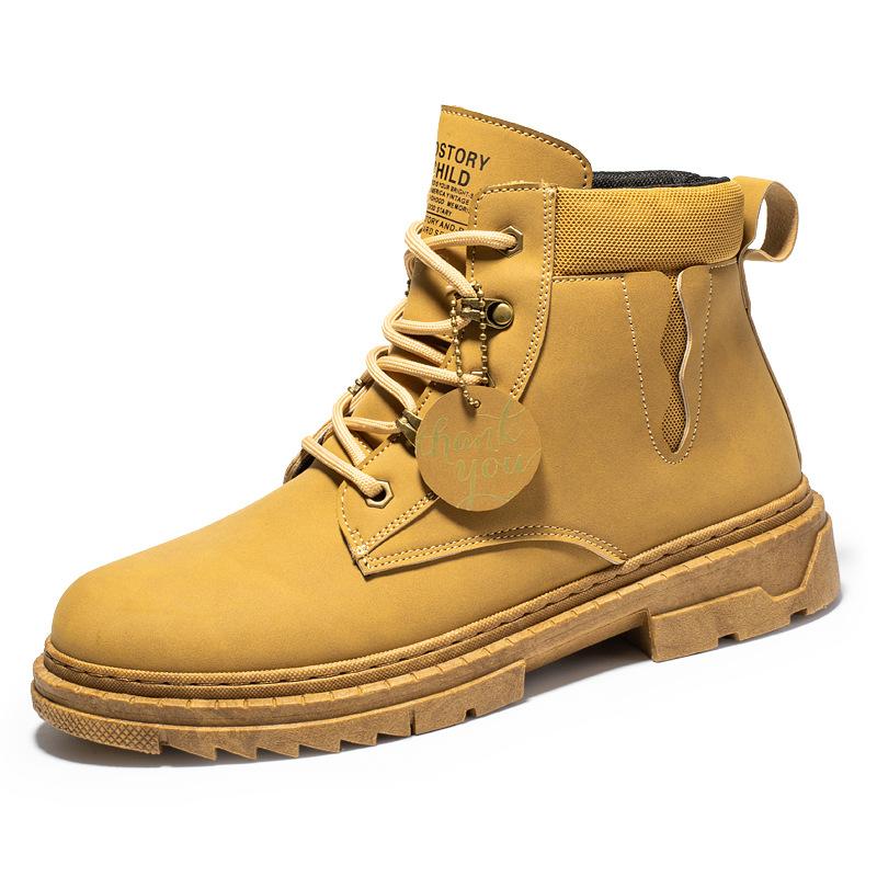Мужские короткие ботинки осень и зима мода удобные ботинки Martin мужская обувь рабочие ботинки