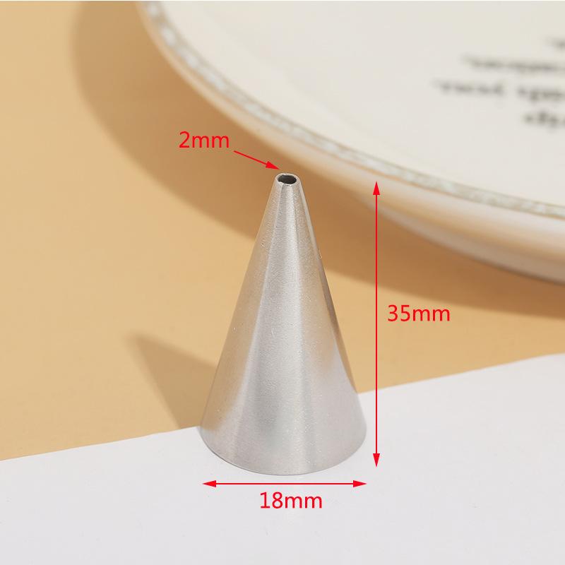 2PCS Small Round 304 Stainless Steel Piping Nozzles For Cake Decorating, DIY Baking Cream Writing Tools