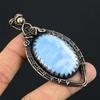 Gorgeous Owyhee Opal Gemstone Pure Copper Wire Wrapped Handmade Pendant Jewelry Gift