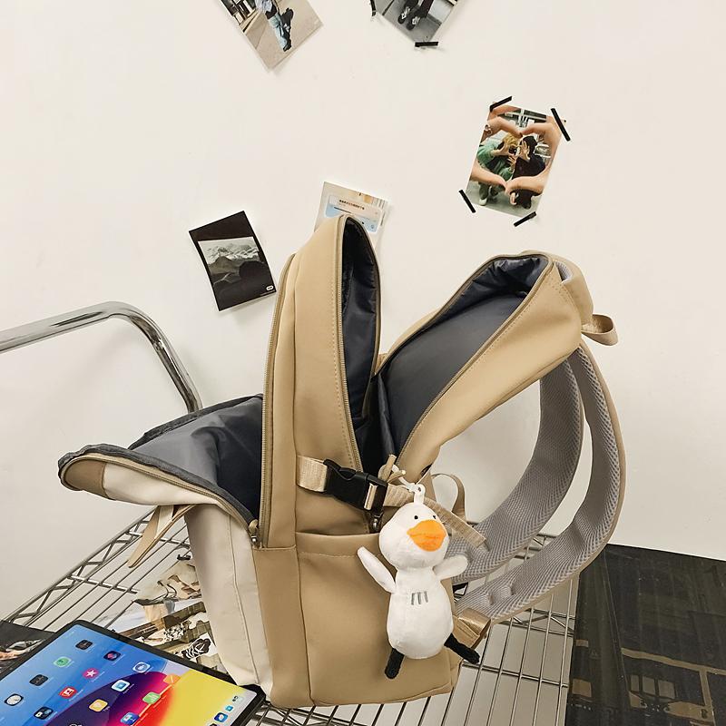 Женский рюкзак большой емкости для мальчиков и девочек, контрастный по цвету рюкзак для школьников