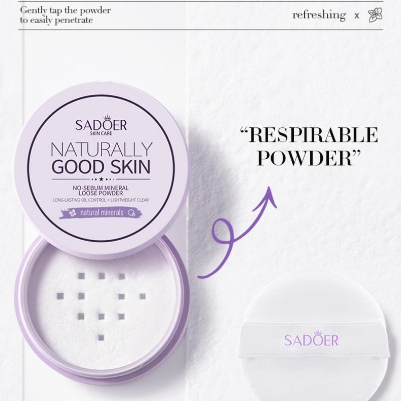 Косметика SADOER Mineral Loose Powder Освежающая легкая фиксирующая консилер-пудра