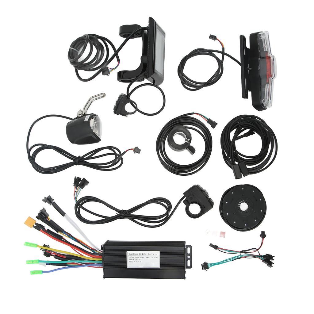 Electric Bike Conversion Kit 30A Controller S900 Panel Headlight Taillight Thumb Throttle for