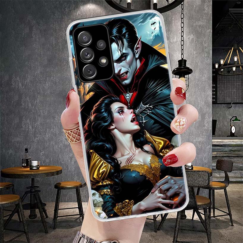 Готический вампир Алый Арт Мягкий чехол для телефона для Samsung Galaxy S22 S23 S24 S25 Edge S26 Ultra S20 FE S21 Plus + Fundas Coque Gala