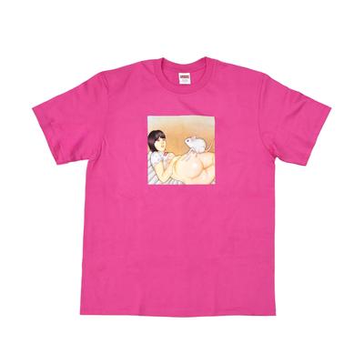 Supreme Футболка с мышью Фуксия