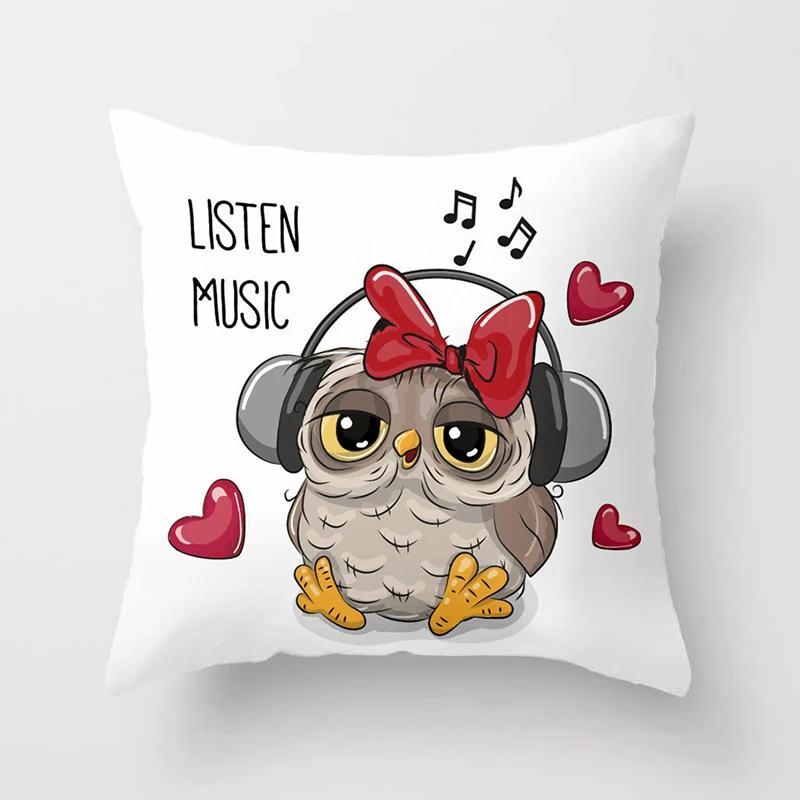 Милые наволочки на подушки с совами  Удобная наволочка x Декоративные подушки для дивана, кровати, машины, пледа, домашнего декора