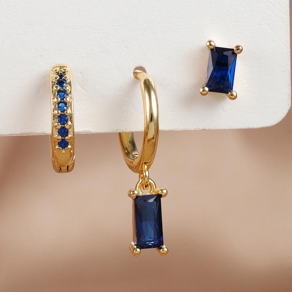 3шт висячие серьги для женщин из нержавеющей стали цветок серьги пирсинг ювелирные изделия аксессуар