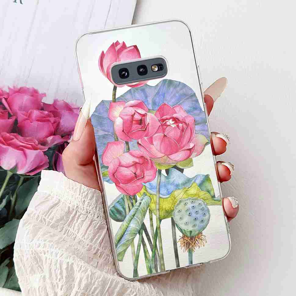 For Samsung Galaxy S10e SM-G970 Case Fashion Painted Flowers Soft Silicone TPU Cover For Samsung S10e S10E SM-G970F 5.8" Bumper