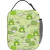 Сумка для ланча с изображением лягушки и стрекозы для мужчин и женщин, термосумки-холодильники, многоразовые ланч-боксы для работы в колледже, пикника в офисе