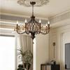 Vintage Chandelier Crystal Living Room Lights Dining Room Lights Walnut Colour Bedroom Light Fixtures