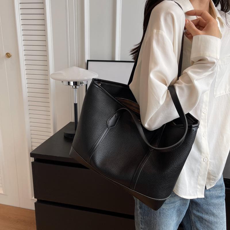 Премиальная сумка-тоут для поездок на работу, женская сумка через плечо, большая вместимость, 2024, новая модная ретро-универсальная осенняя женская сумка