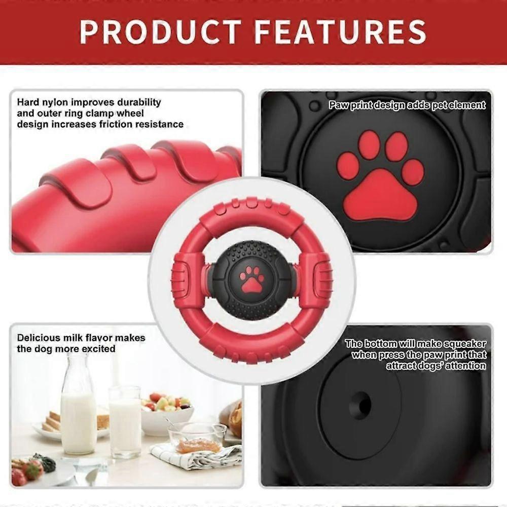 Extreme Tough Dog Chew Toys Extra Durable Dog Squeaky Toys for Medium Breed, Indestructible Nylon Dog Toys for Large Dogs, Keep Dogs Busy