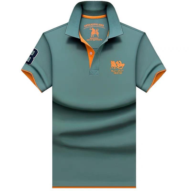 STORN Большой размер 6XL 100% Хлопок Мужские рубашки-поло С коротким рукавом Деловой повседневный Мужские футболки Вышивка Мужские футболки