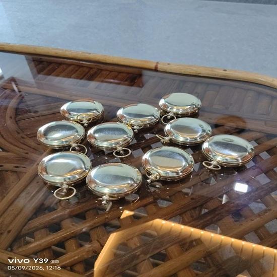 Lot of 10 Brass Pocket Compasses Nautical Marine Decor, Collectible Gift