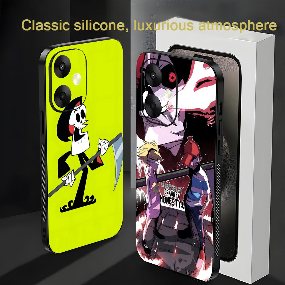 Cartoon Billy And Mandy Cool Phone Case For Xiaomi Redmi 14C 13C 12C Note14 13 12 11 10 Pro Plus S Soft Black Phone Cover