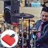 Blue Red Drum Clapper Jazz Style Drum Jam Block Durable Drum Bell Set  Drum Parts