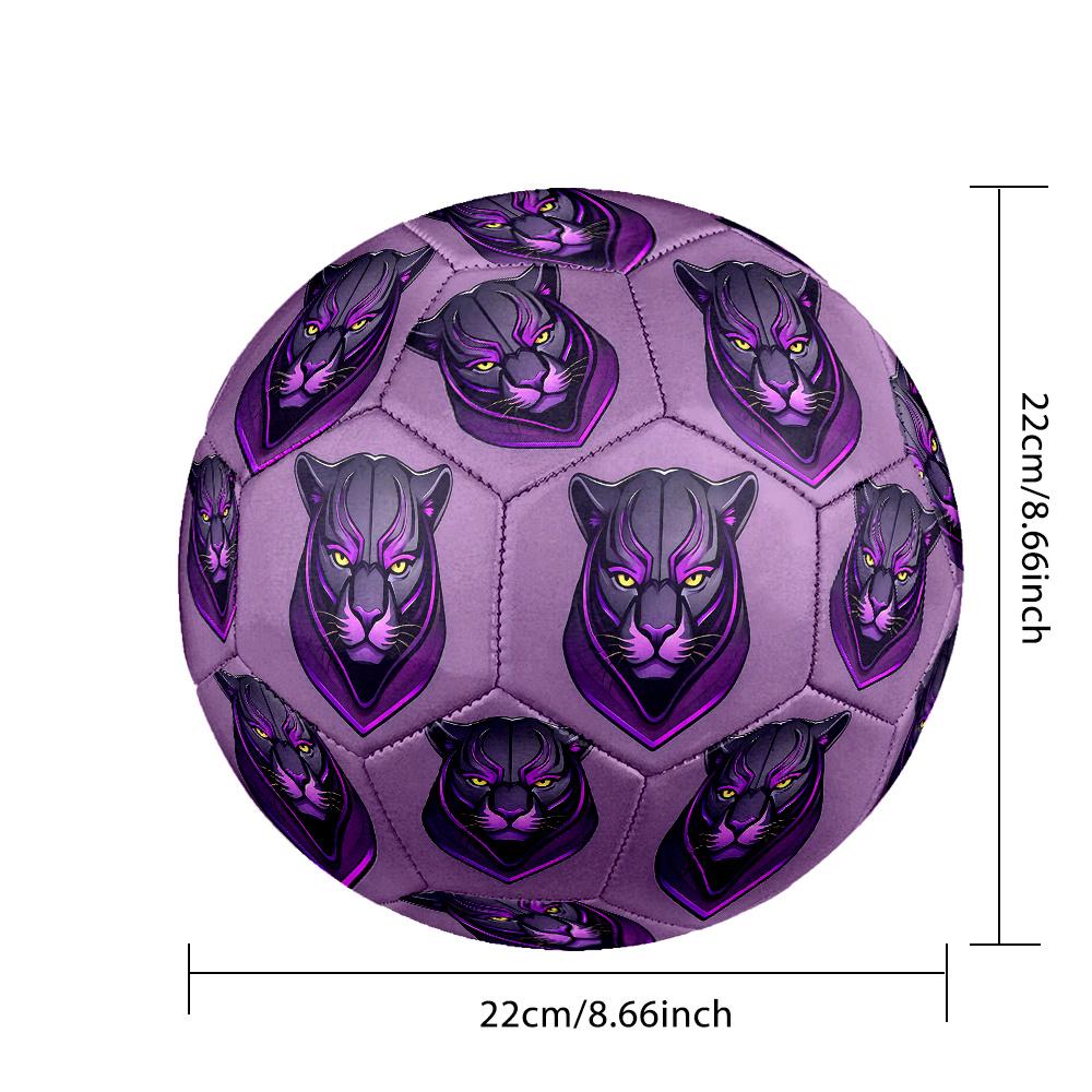 1PC Panther Purple Soccer Ball Size 5 Football Machine Sewn Indoor/Outdoor Universal Football Surprise Collection n130