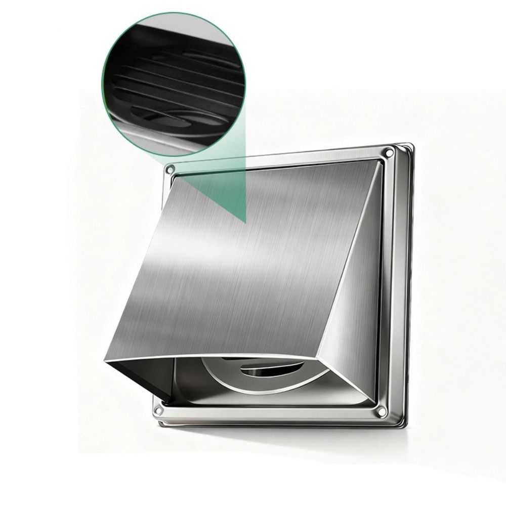 Stainless Steel Wall Exhaust Cover Waterproof Air Vent Outlet Exhaust Grille Exterior Wall