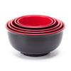 Black Red Food Containers Imitation Porcelain Soup Bowl New Melamine Bowls  Dishware