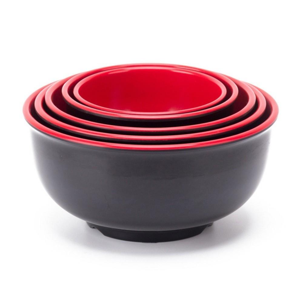 Black Red Food Containers Imitation Porcelain Soup Bowl New Melamine Bowls Dishware