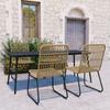 Day and Night - Day and Night Garden Dining Set 5 Pieces Synthetic Rattan and Glass