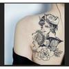 Japanese Geisha, Lasting 1-2 Weeks Waterproof, Temporary Tattoo Stickers, Realistic Semi-Permanent Arm Fake Tattoos.